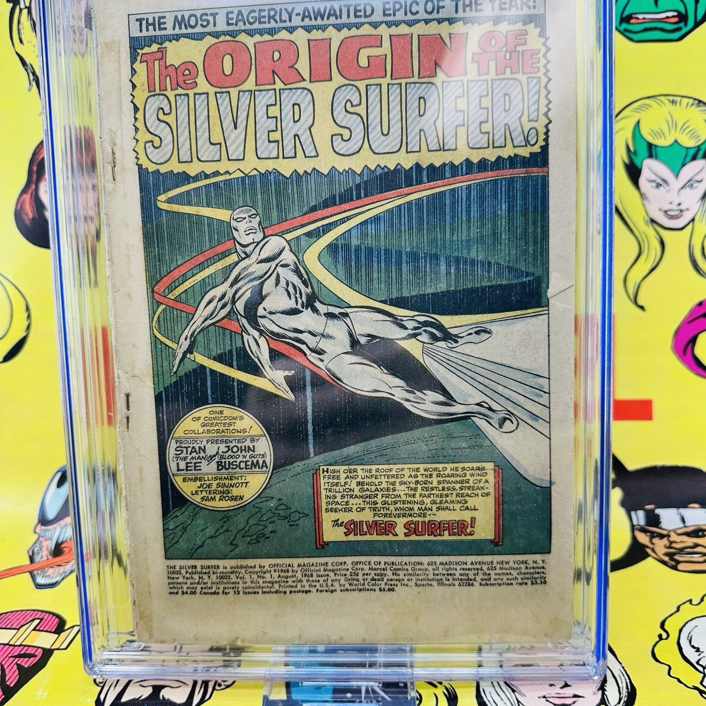 Silver Surfer #1 COVERLESS CGC NG origin! 1st solo book! John Buscema! 1968