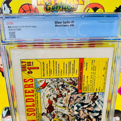 Silver Surfer #1 CGC 4.0 Marvel 1968 Comics  Stan Lee John Buscema Origin