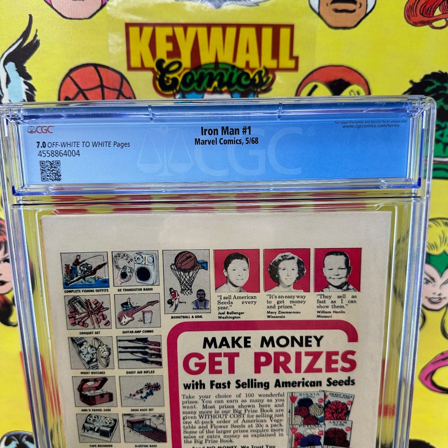 Iron Man #1 CGC 7.0 Conserved Off-White to White Pages Marvel 1968