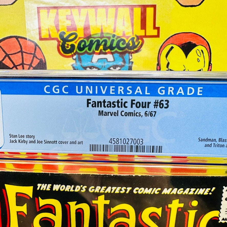 Fantastic Four #63 CGC 7.0  Silver Age Marvel Comics 1967 Kirby & Sinnott Cover