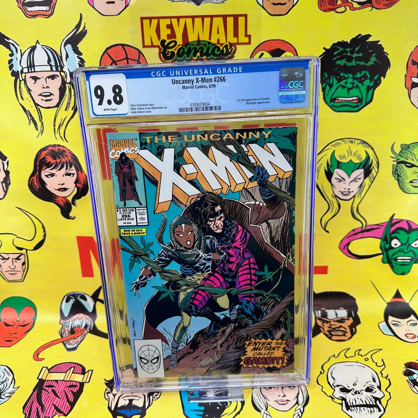 Uncanny X-Men #266 CGC 9.8 White Pages Gambit 1990 Marvel