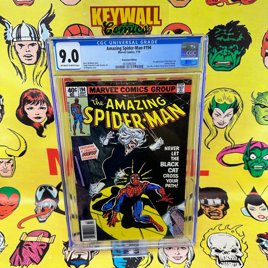 Amazing Spider-Man #194 CGC 9.0 Newsstand 1st Black Cat Marvel 1979