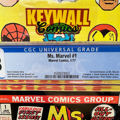 Ms. Marvel #1 CGC 9.8 White Pages Carol Danvers Marvel 1977