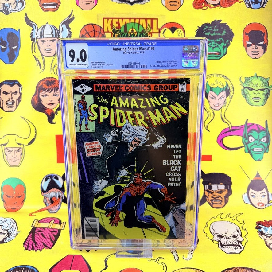Amazing Spider-Man #194 CGC 9.0 OW/W 1st Appearance of Black Cat Felicia Hardy