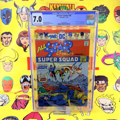 All-Star Comics #58 CGC 7.0 OW/W Pages 1st Power Girl DC Comics 1976 JSA Super