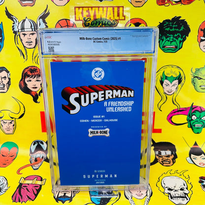 SuperMan #1 A Friendship Unleashed CGC 9.2 Milk Bone Variant Milk-Bone Promo