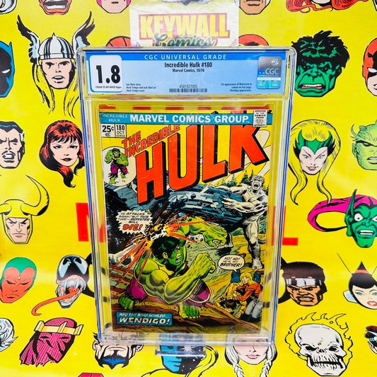 Incredible Hulk #180 CGC 1.8 1st Wolverine Wendigo 1974 Marvel Comics