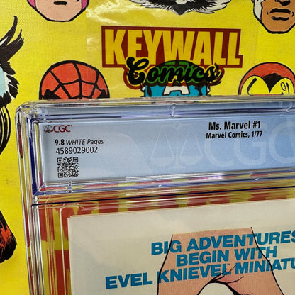Ms. Marvel #1 CGC 9.8 White Pages Carol Danvers Marvel 1977