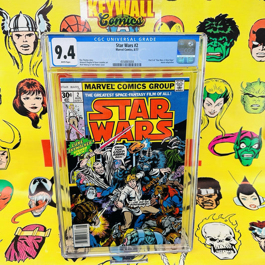 Star Wars #2 CGC 9.4 White Pages, 1st App Han Solo, Obi-Wan Kenobi Chewbacca