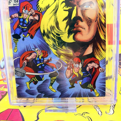 The Mighty Thor #158 CGC 9.4 OW/W Pages Marvel Comics 1968 Origin Retold Jack