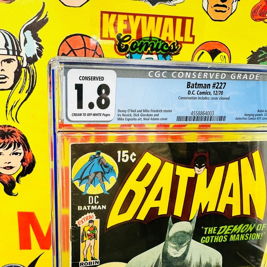 Batman #227 CGC 1.8 Conserved Classic Neal Adams Homage Cover December 1970
