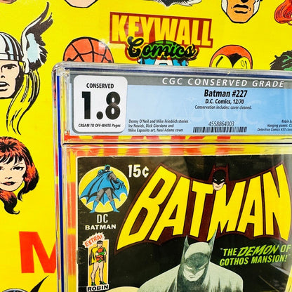 Batman #227 CGC 1.8 Conserved Classic Neal Adams Homage Cover December 1970