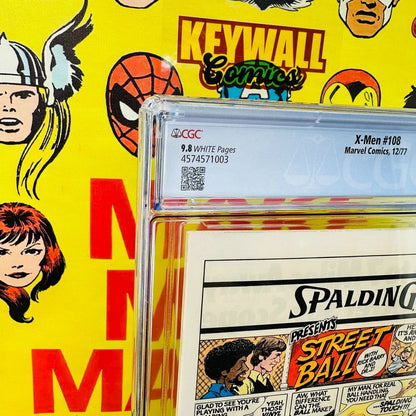 X-MEN #108 CGC 9.8 White Pages 1st John Bryne Art on Title 1977