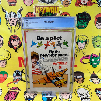 Green Lantern #85 CGC 9.0 Neal Adams Denny O'Neil 1971 DC Comics