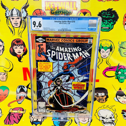 AMAZING SPIDER-MAN #210 CGC 9.6 White Pages  1st App Madame Web