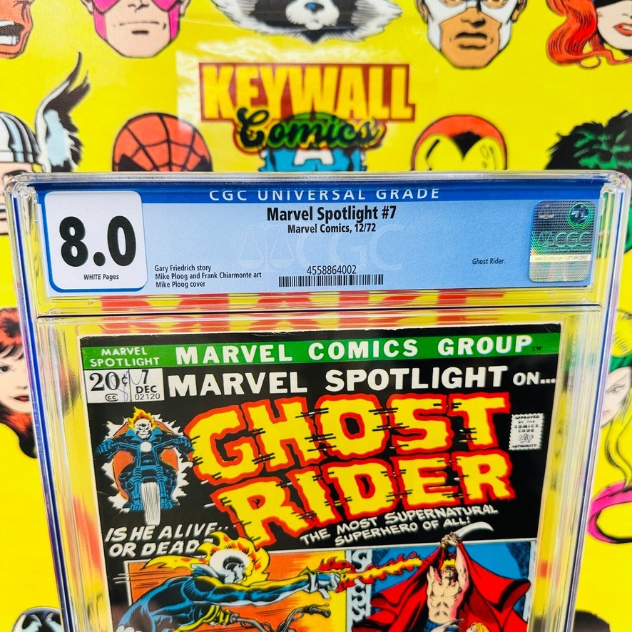 Marvel Spotlight #7 CGC 8.0  3rd Appearance of Ghost Rider 1972  White pages