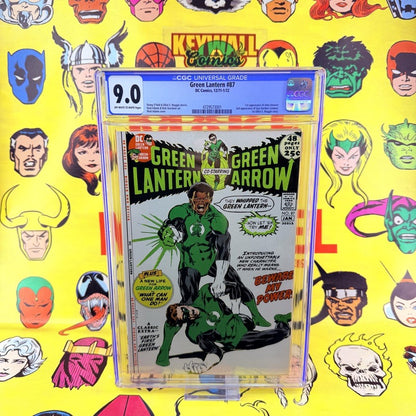 Green Lantern #87 CGC 9.0 OW/W Pages 1st John Stewart Green Arrow DC Comics 1971
