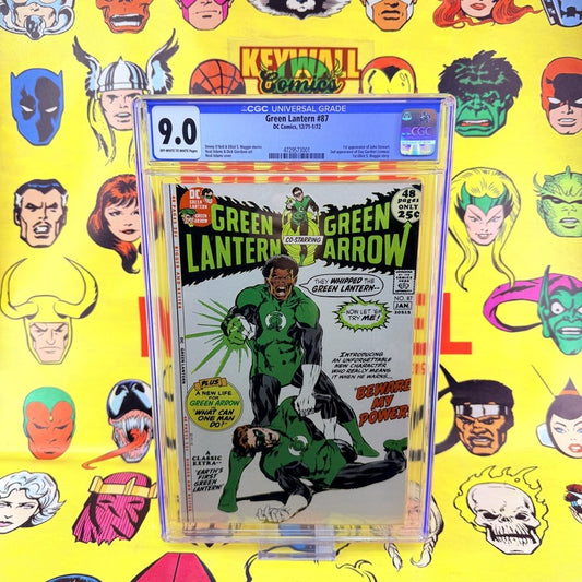 Green Lantern #87 CGC 9.0 OW/W Pages 1st John Stewart Green Arrow DC Comics 1971