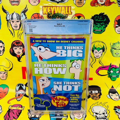 HULK #1 CGC 9.6 Marvel Comics, 2008 1st app & cover RED HULK