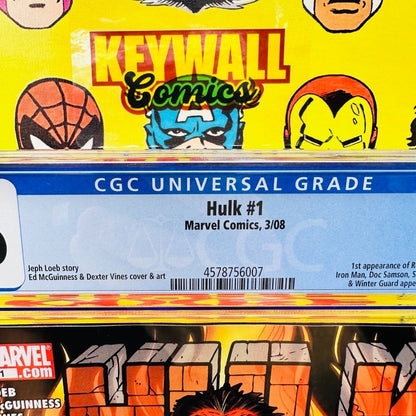 HULK #1 CGC 9.6 Marvel Comics, 2008 1st app & cover RED HULK