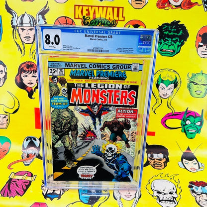 Marvel Premiere #28 CGC 8.0 Legion of Monsters Bronze Age Marvel 1976 White Page
