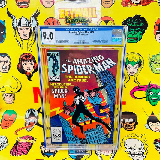 AMAZING SPIDER-MAN #252 CGC 9.0  1984 KEY ISSUE Black Costume