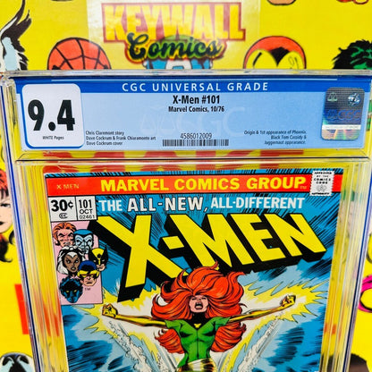 Uncanny X-Men #101 CGC 9.4 NEWSSTAND WHITE Pages 1st App Phoenix 1976