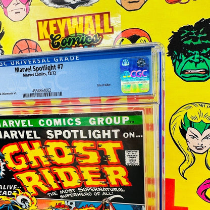 Marvel Spotlight #7 CGC 8.0  3rd Appearance of Ghost Rider 1972  White pages