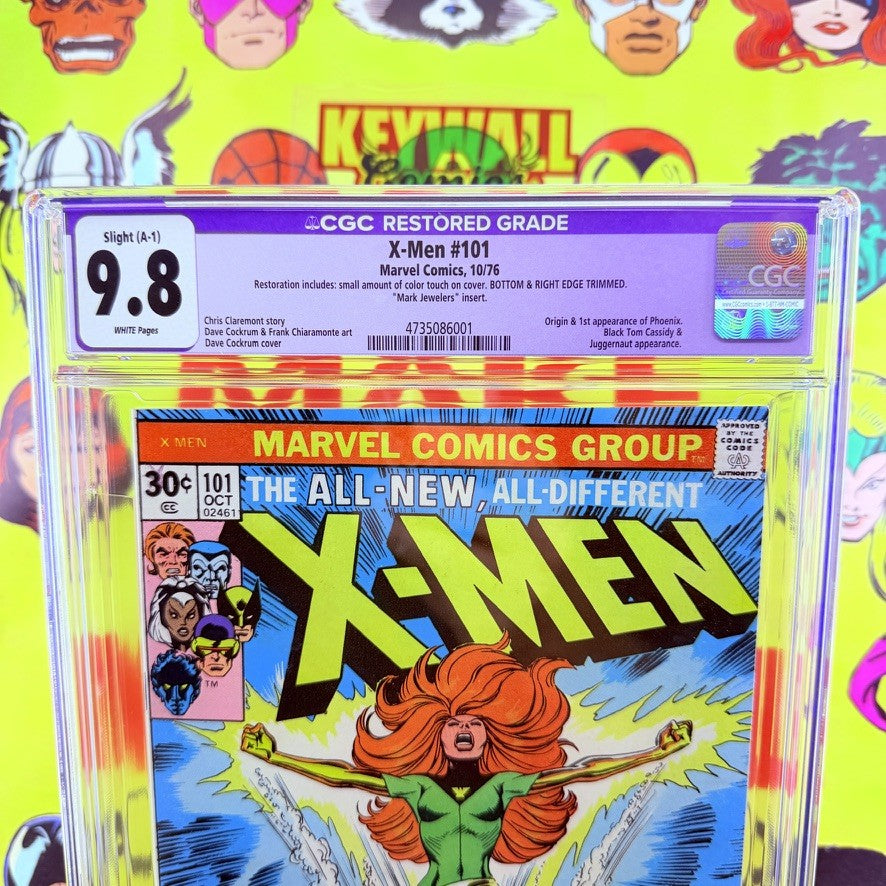 Mark Jewelers  X-Men #101 CGC 9.8 RESTORED 1st Phoenix Comics 1976 White Pages