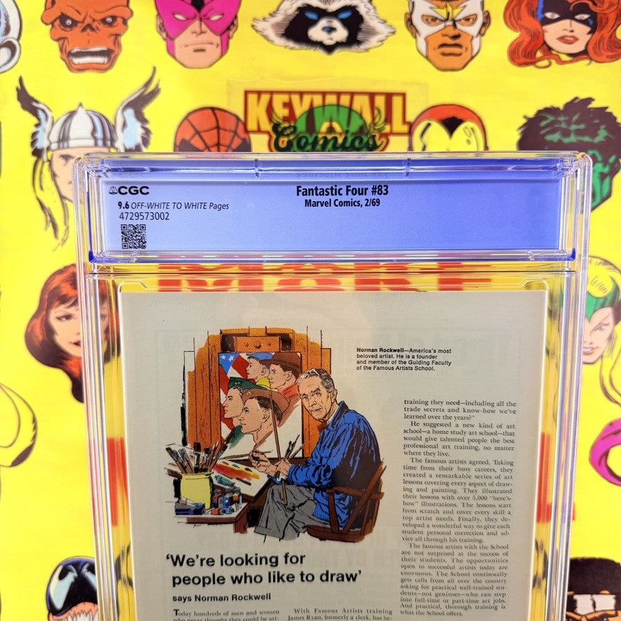 Fantastic Four #83 CGC 9.6 OW-W Pages Marvel Comics 1969 Jack Kirby Joe Sinnott