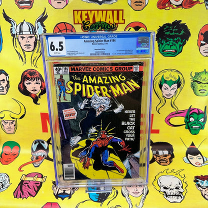 Amazing Spider-Man #194 CGC 6.5 White Pages Black Cat 1979 Marvel