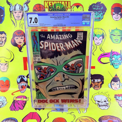 Amazing Spider-Man #55 CGC 7.0 OWW Doctor Octopus John Romita Cover 1967