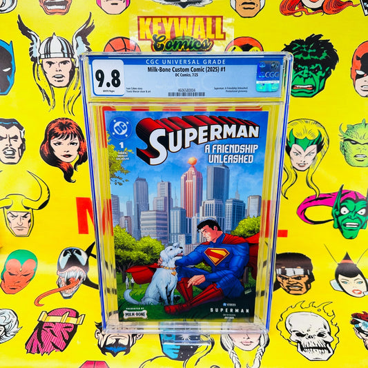 SuperMan #1 A Friendship Unleashed CGC 9.8 Milk Bone Variant Promo Milk-Bone