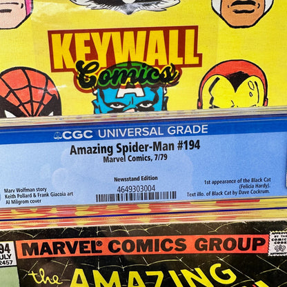 Amazing Spider-Man #194 CGC 6.5 White Pages Black Cat 1979 Marvel