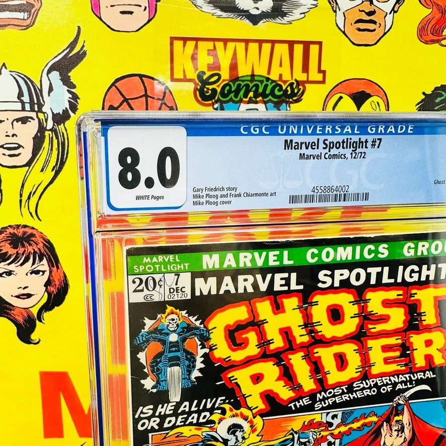 Marvel Spotlight #7 CGC 8.0  3rd Appearance of Ghost Rider 1972  White pages