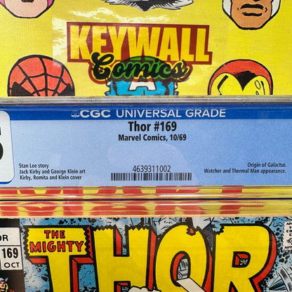Thor #169 CGC 7.5 White Pages Origin of Galactus Marvel 1969