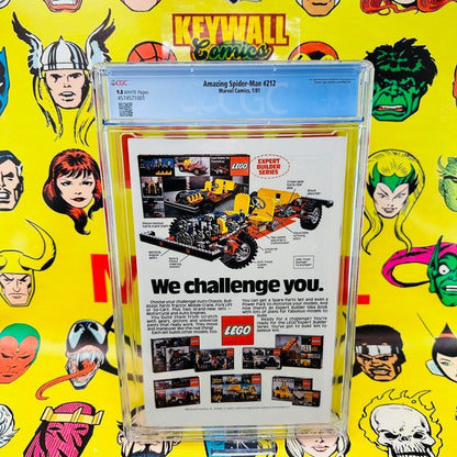 Amazing Spider-Man #212 CGC 9.8 White Pages 1981 Origin & 1st Hydro-Man