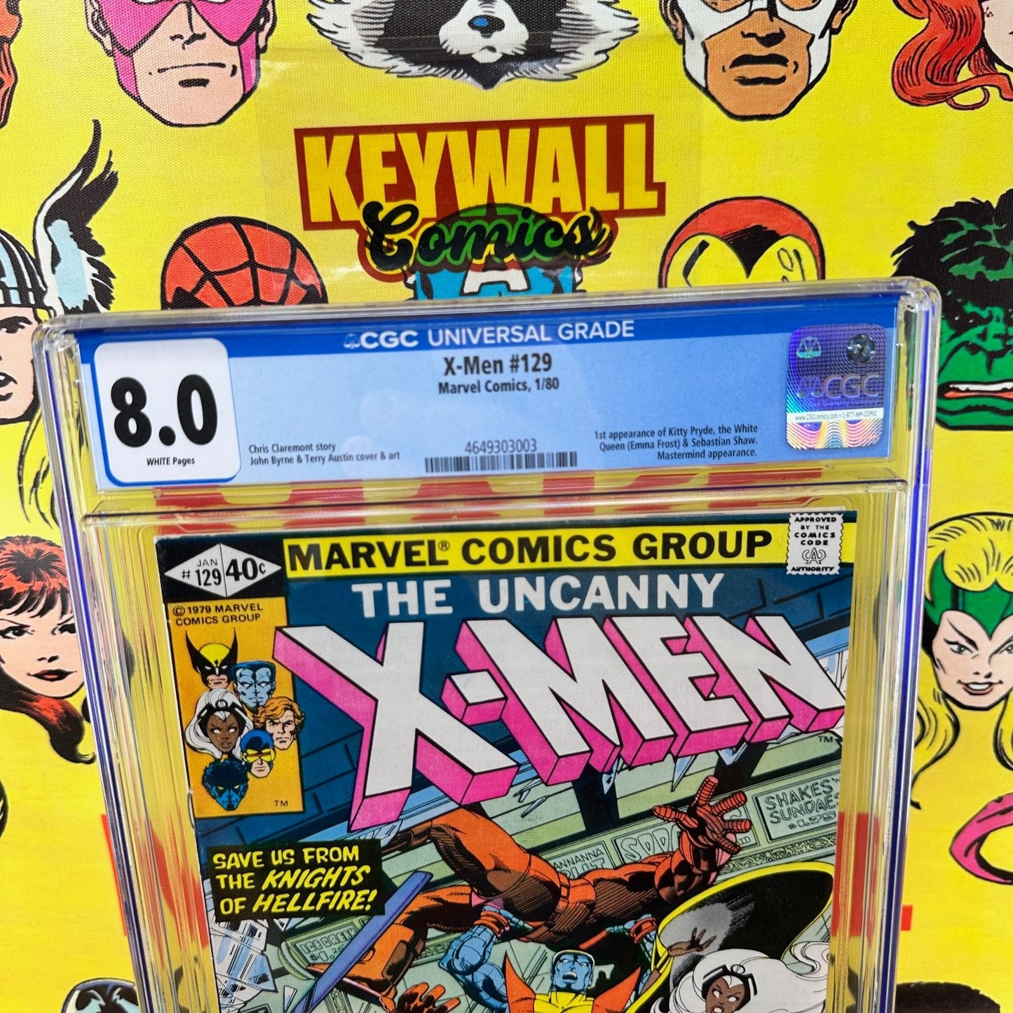 X-Men #129 CGC 8.0 White Pages 1st Kitty Pryde Marvel 1979