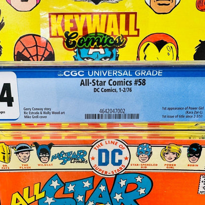 ALL STAR COMICS #58 CGC 9.4 First app. of POWER GIRL! Key 1976