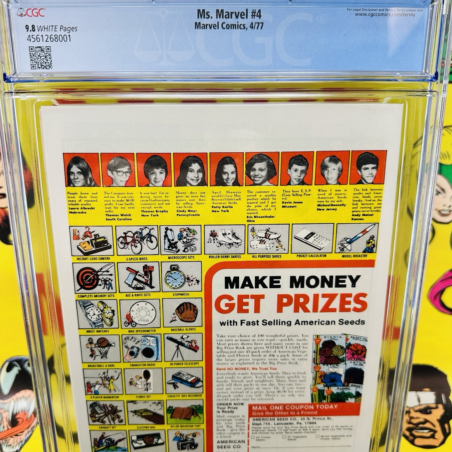 MS. MARVEL #4 CGC 9.8 WHITE PAGES CLAREMONT STORY MOONEY ART