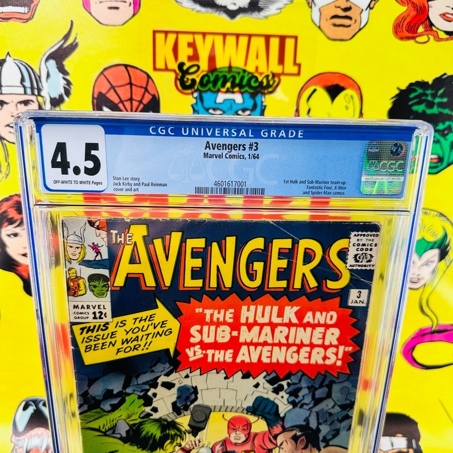 Avengers #3 CGC 4.5 O/w to white pages 1964 1st Hulk & Sub-Mariner team-up