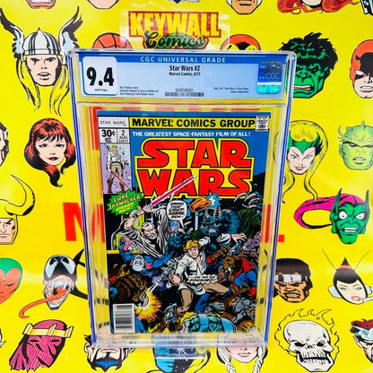 Star Wars #2  CGC 9.4 Nice White Pages 1977 Newstand Obi-Wan Kenobi
