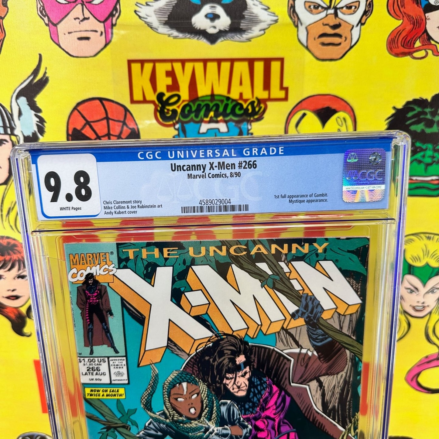 Uncanny X-Men #266 CGC 9.8 White Pages Gambit 1990 Marvel