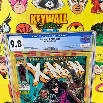 Uncanny X-Men #266 CGC 9.8 White Pages Gambit 1990 Marvel