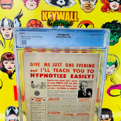 Avengers #3 CGC 4.5 O/w to white pages 1964 1st Hulk & Sub-Mariner team-up