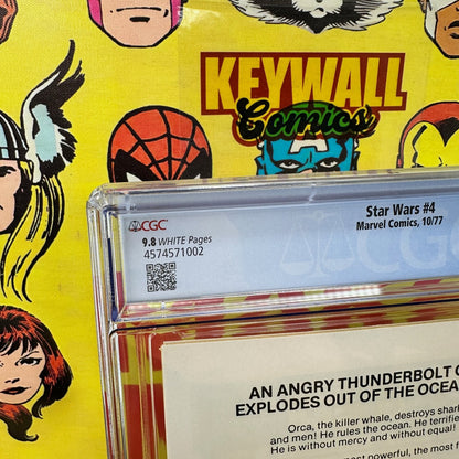 Star Wars #4 CGC 9.8 White Pages Death Obi-Wan Marvel 1977