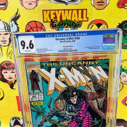 Uncanny X-Men #266 CGC 9.6 Newsstand White Pages 1st Gambit Marvel 1990