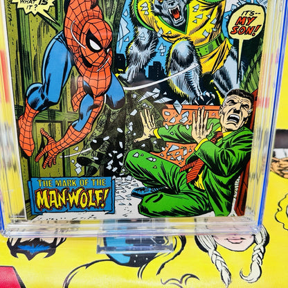 Amazing Spider-Man #124 CGC 9.2 Romita Sr, 1st Man-Wolf 1973 White Pages