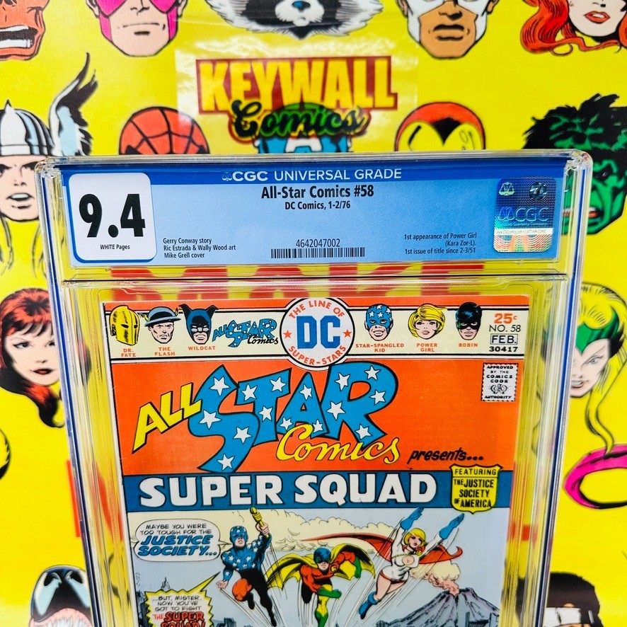 ALL STAR COMICS #58 CGC 9.4 First app. of POWER GIRL! Key 1976