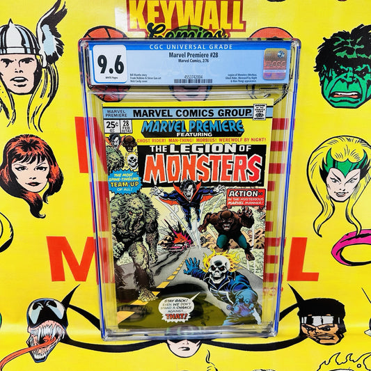 Marvel Premiere #28 CGC 9.6 White Pages  Legion of Monsters App Marvel 1976